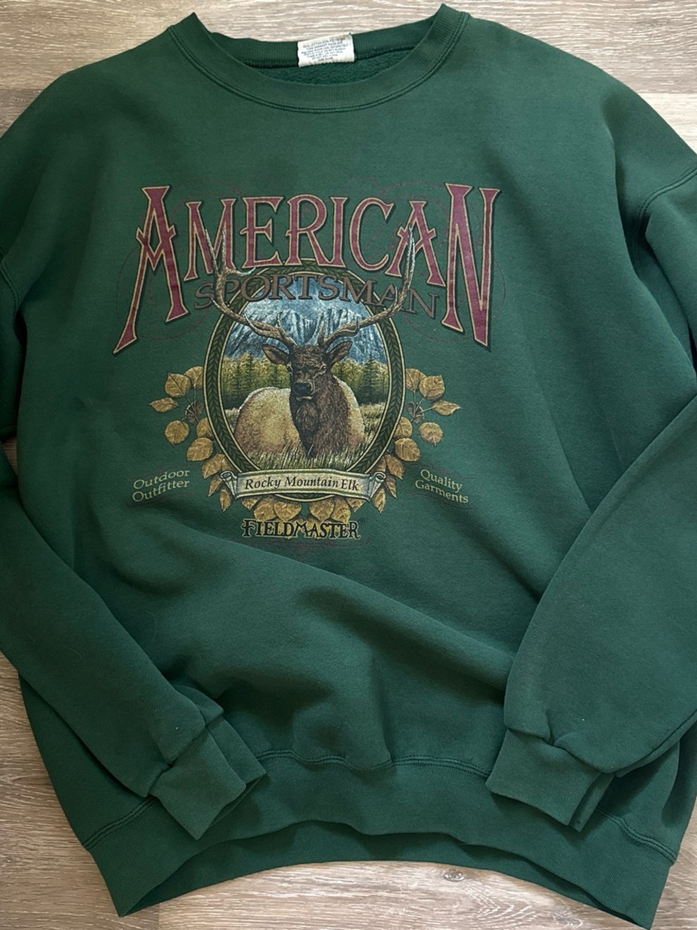 Green Graphic Crew Sweatshirt